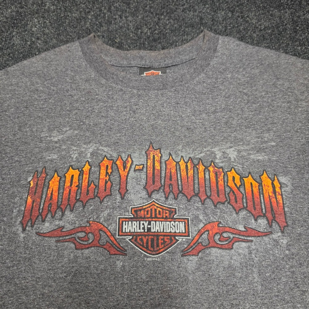 Harley Davidson Rommel Delmarva Delaware Sleeveless Graphic T-Shirt Gray Mens L